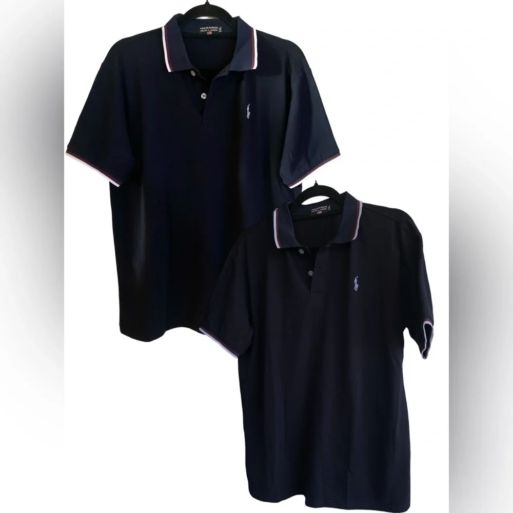 Ralph Lauren Polo Mens Short Sleeve Polo Black W/White Horse Men’s XXL Gorpcore